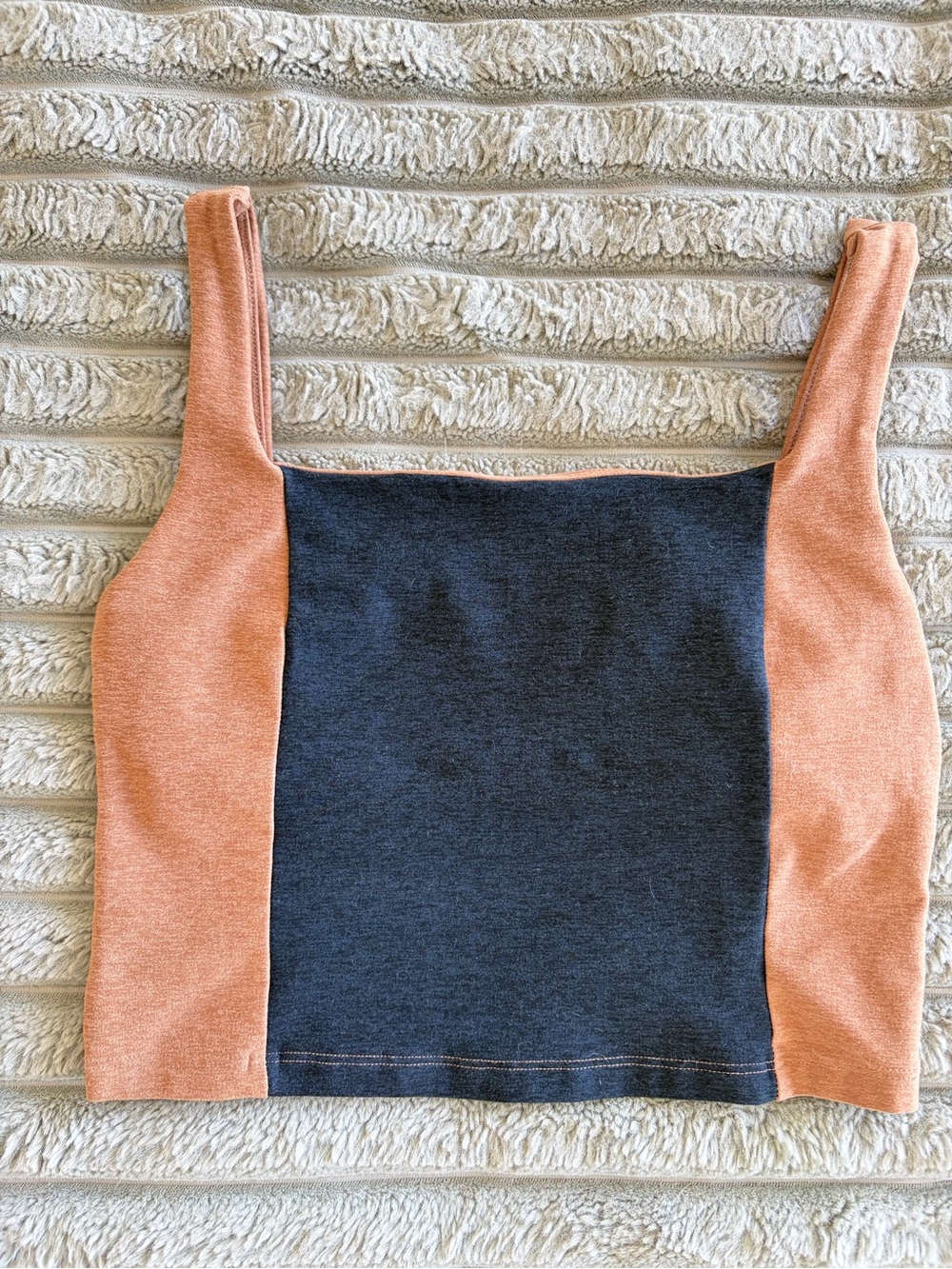 Beyond Yoga Spacedye Down The Block Cropped Tank Black/Tan Size Small